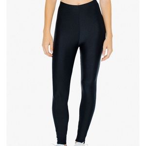 American Apparel Black Nylon Leggings